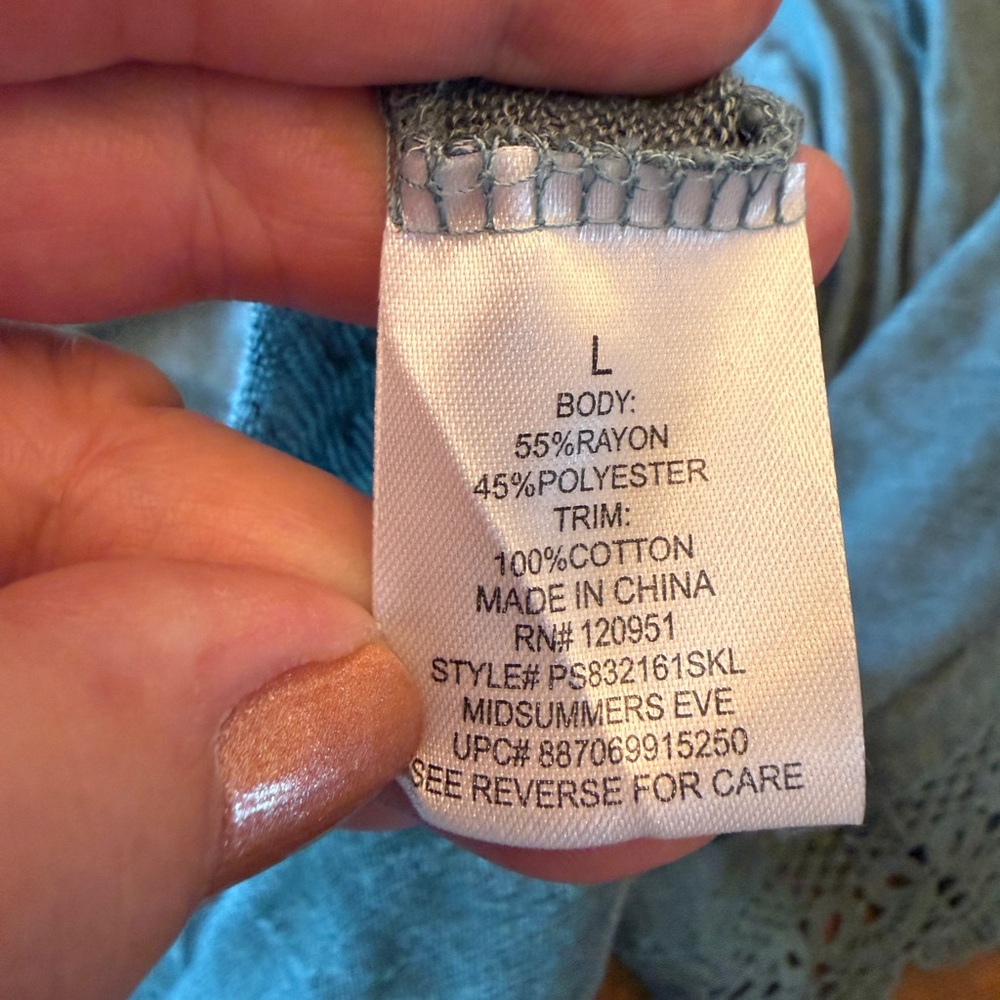 New Pink Republic Sage Green Open-Front Cardigan with Crotched Trim - Picture 11 of 13